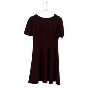 Gal Meets Glam Deep Red Knit Dress With Pockets
